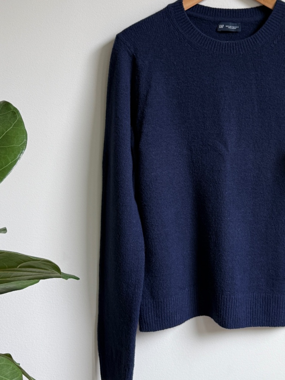 Gap CashSoft Crewneck Sweater Navy Medium Tall
